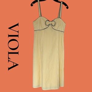 Viola Vintage Lemon Seersucker Dress